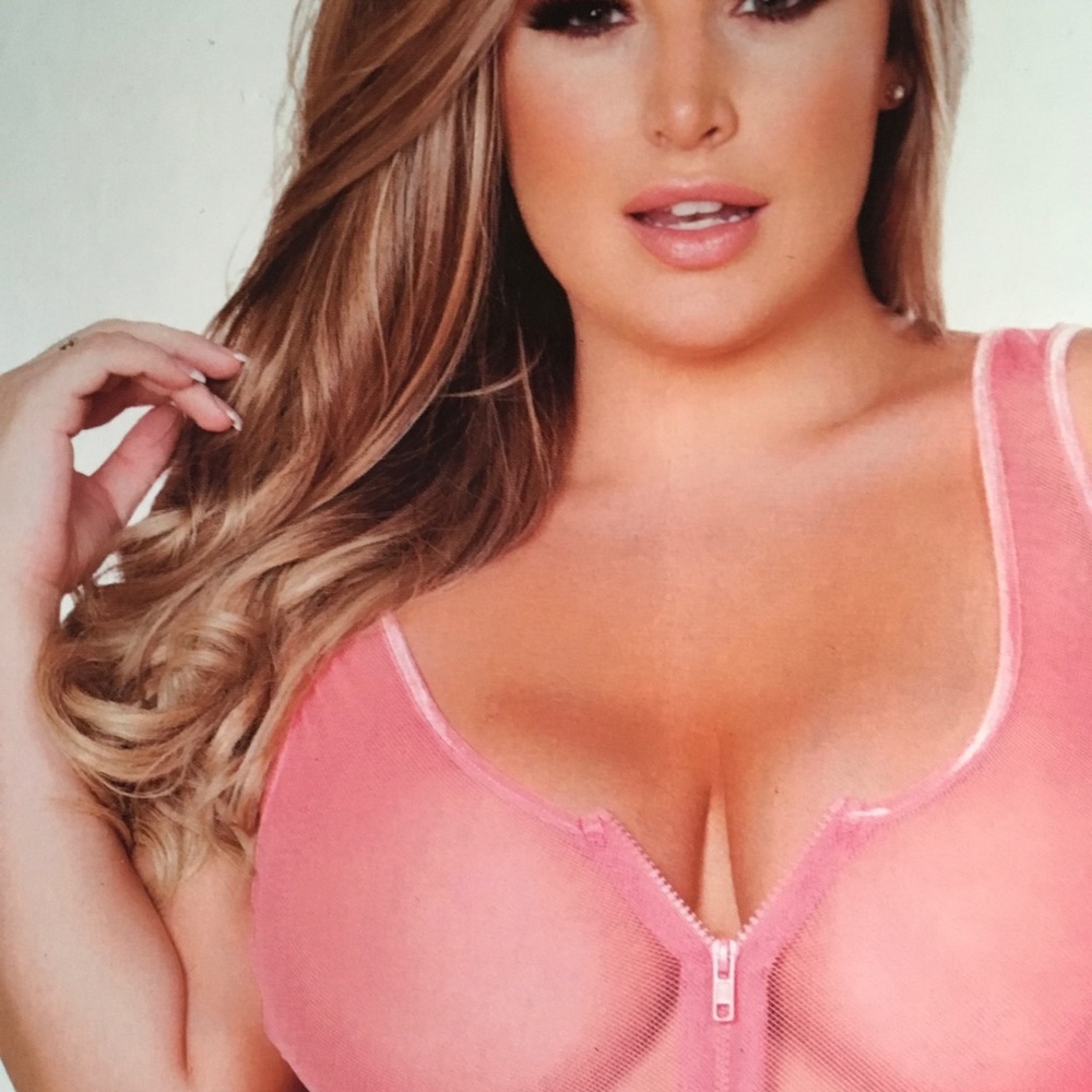 Plus Size Zip Me Up Fishnet Teddy